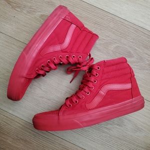 Vans Red High Tops 8.5